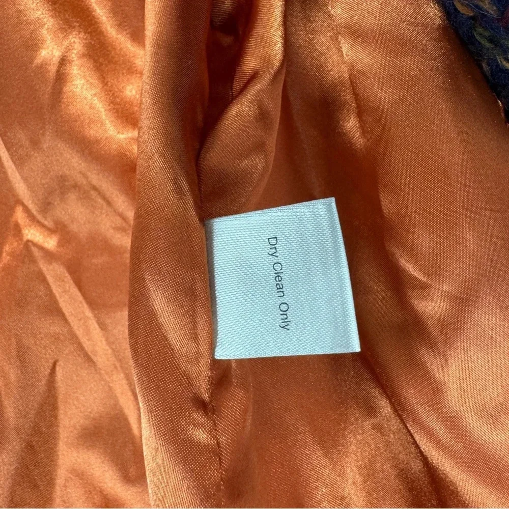 Beth Bowley Anthropologie Womens Knitted Coat Sz 10 Wool Purple Hippie Casual - Picture 12 of 14